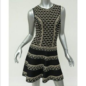 BCBGMAXAZRIA - 'Wilma' Jacquard Fit & Flare Dress